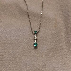 Emerald and Diamond pendant